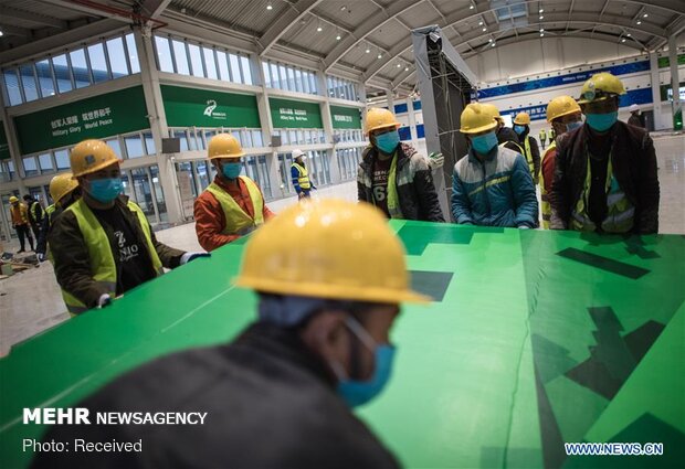 روند ساخت بیمارستان 10 روزه چینی