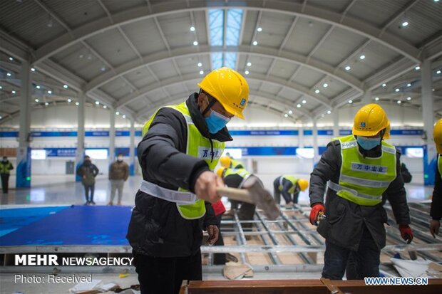 روند ساخت بیمارستان 10 روزه چینی