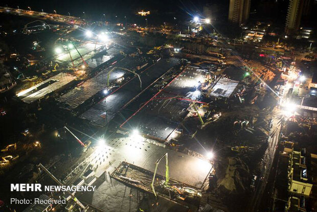 روند ساخت بیمارستان 10 روزه چینی