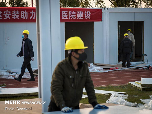 روند ساخت بیمارستان 10 روزه چینی