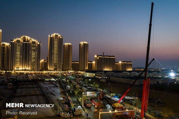 روند ساخت بیمارستان 10 روزه چینی