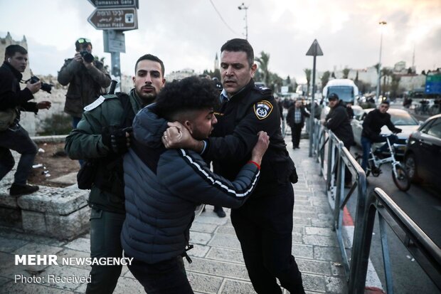 درگیری میان شهروندان فلسطینی و نظامیان صهیونیست