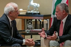 مسئول سیاست خارجی اتحادیه اروپا با پادشاه اردن دیدار کرد