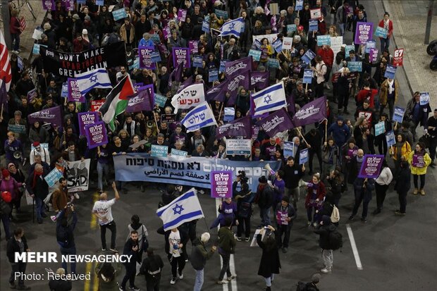 تظاهرات صدها نفر در تل‌آویو علیه «معامله قرن»