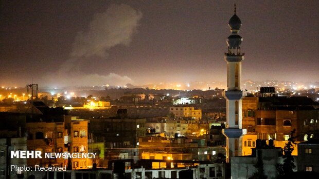 بمباران دوباره نوار غزه توسط جنگنده های رژیم صهیونیستی