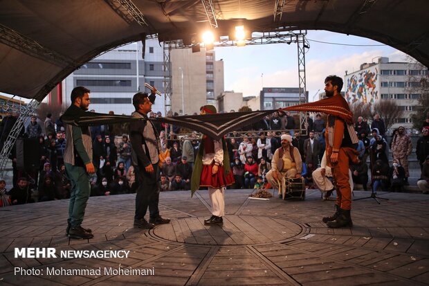 Street performances of 38th Fajr Theater Festival