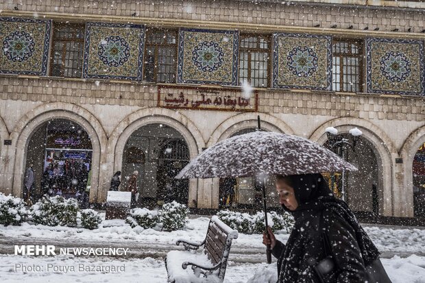 بارش برف در رشت