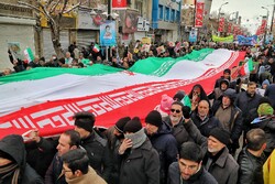 Zencan'daki 11 Şubat yürüyüşlerinden kareler