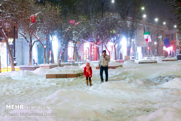 Snowy nights in Ardabil prov.