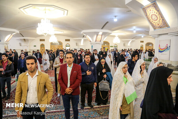 جشن ازدواج دانشجویی کاروان «همسفر تا بهشت» در مشهد مقدس
