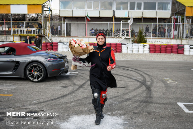 Female motor racing event in Tehran