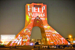 Projection mapping in Tehran sends sympathy to Chinese battling coronavirus
