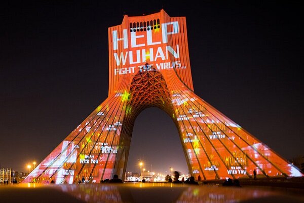 VIDEO: Azadi Tower lights up in solidarity with China amid coronavirus outbreak