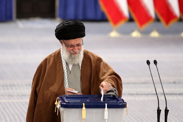 Leader of Islamic Republic castes votes in parliamentary, Assembly of Experts polls