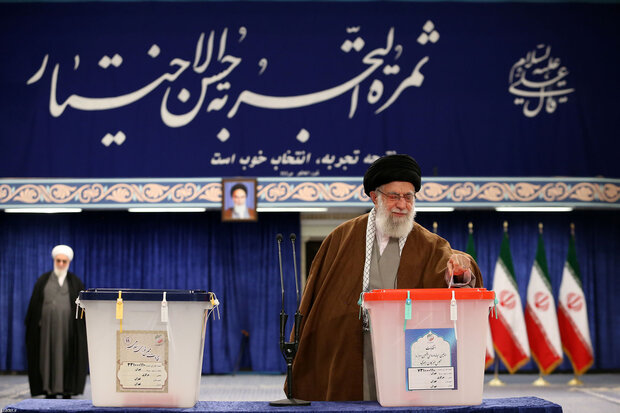 Leader of Islamic Republic castes votes in parliamentary, Assembly of Experts polls