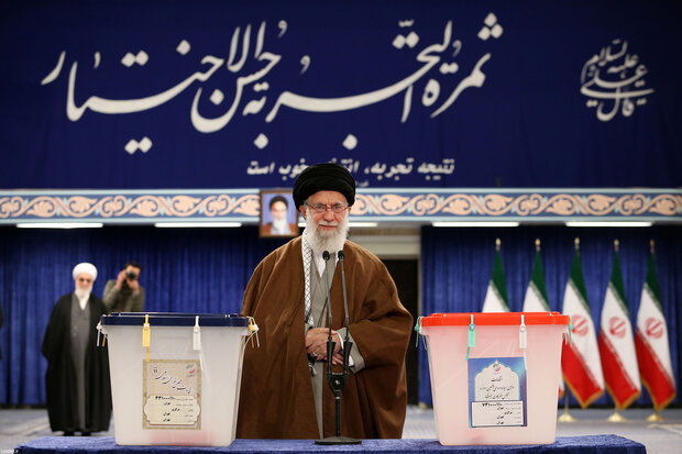 Leader of Islamic Republic castes votes in parliamentary, Assembly of Experts polls