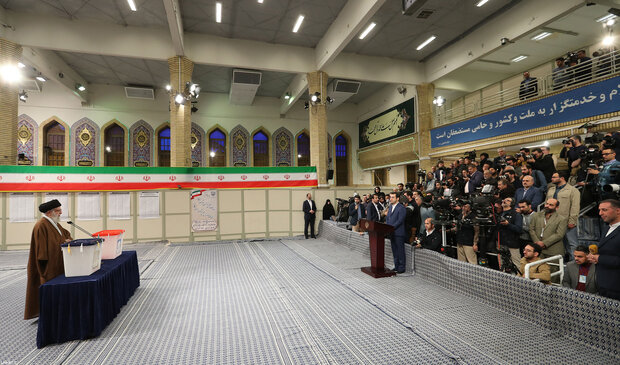 Leader of Islamic Republic castes votes in parliamentary, Assembly of Experts polls