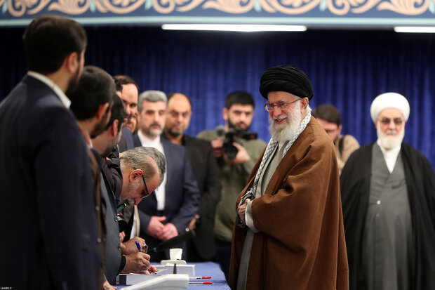 Leader of Islamic Republic castes votes in parliamentary, Assembly of Experts polls
