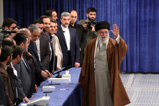 Leader of Islamic Republic castes votes in parliamentary, Assembly of Experts polls