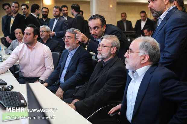 بازدید رئیس مجلس شورای اسلامی از ستاد انتخابات کشور