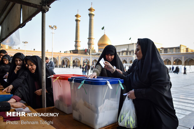 ساعات پایانی رای گیری در حرم عبدالعظیم (ع)