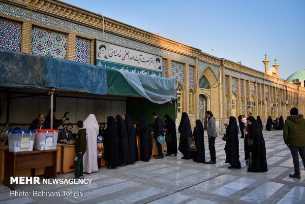 ساعات پایانی رای گیری در حرم عبدالعظیم (ع)