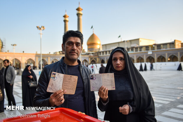 ساعات پایانی رای گیری در حرم عبدالعظیم (ع)