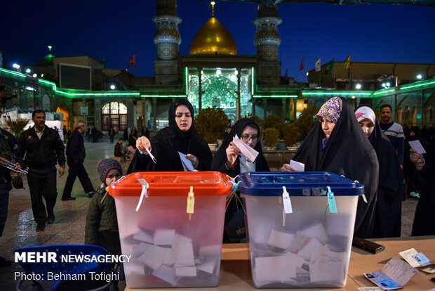 ساعات پایانی رای گیری در حرم عبدالعظیم (ع)