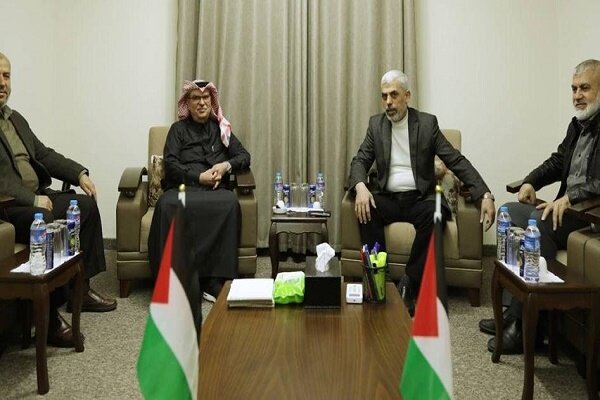 دیدار رئیس دفتر سیاسی حماس با مقام قطری