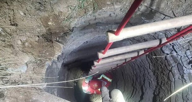 نجات سگ از عمق چاهی در سوهانک