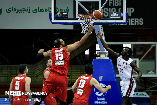دیدار تیم‌های ملی بسکتبال ایران و قطر