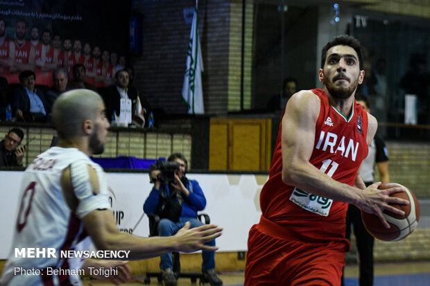 دیدار تیم‌های ملی بسکتبال ایران و قطر