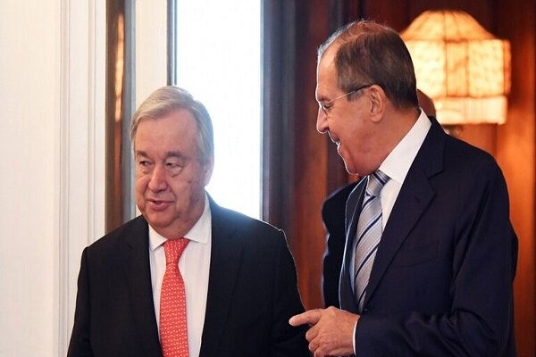 لاوروف با دبیرکل سازمان ملل درباره امنیت غذایی رایزنی کرد