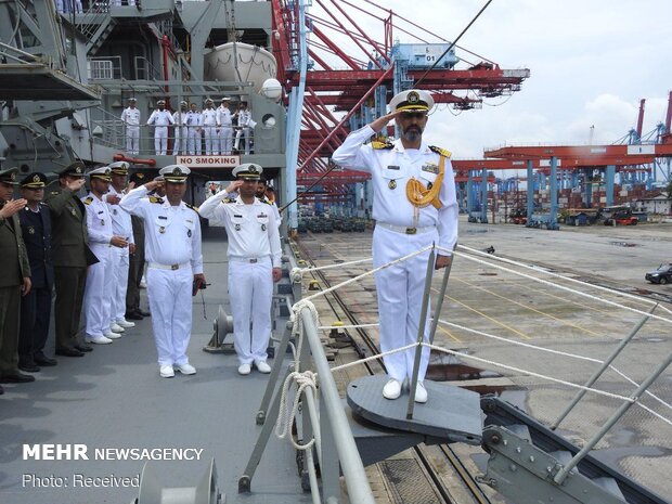 Iranian naval flotilla docking at Jakarta port of Indonesia