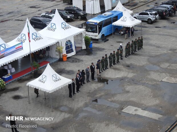 Iranian naval flotilla docking at Jakarta port of Indonesia