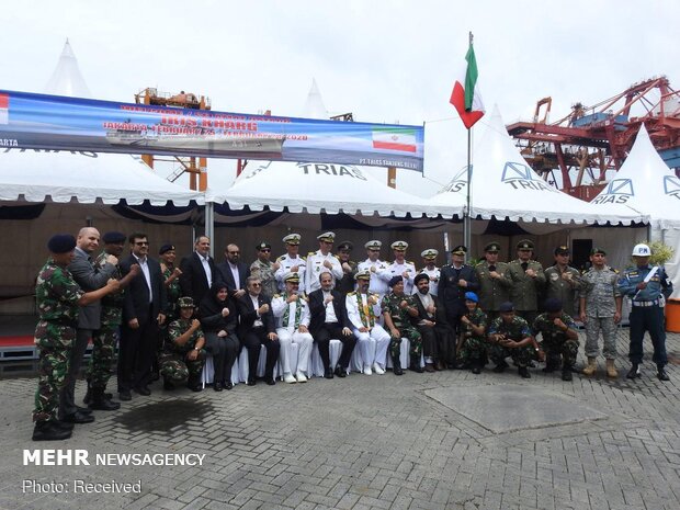 Iranian naval flotilla docking at Jakarta port of Indonesia