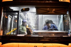 Disinfecting public transportation fleet in Gorgan