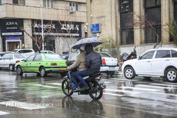 بارش باران در تهران