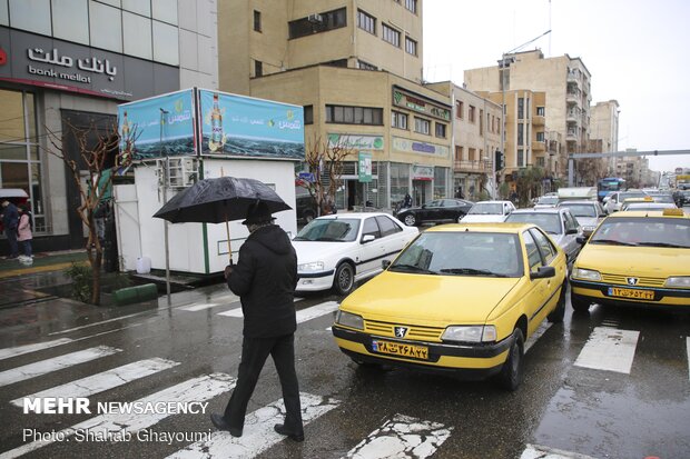 بارش باران در تهران