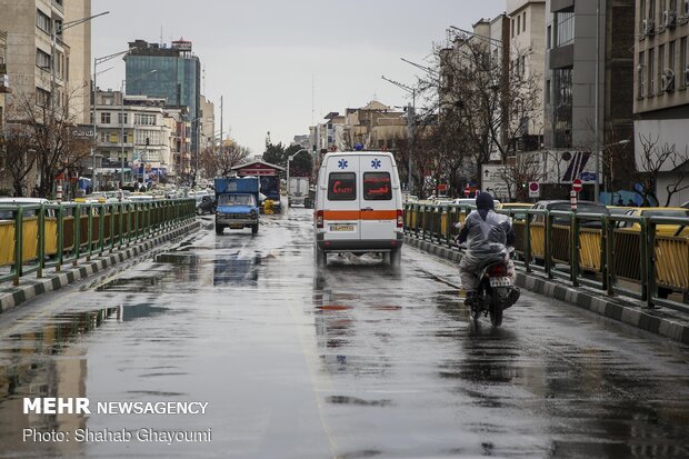 بارش باران در تهران