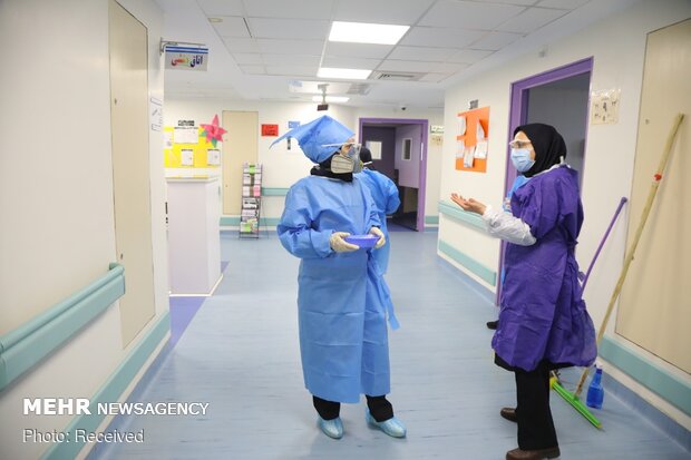 Coronavirus patients in Qom's hospital