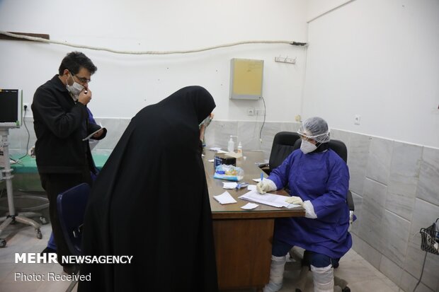 Coronavirus patients in Qom's hospital