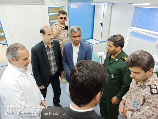 بیمارستان سیار شهید سلیمانی آستان قدس رضوی درشهرستان مهرستان