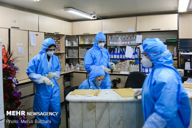 عملیات رفع آلودگی و گندزدایی در بیمارستان کامکار قم