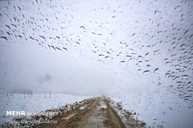 Bojnourd covered in snow