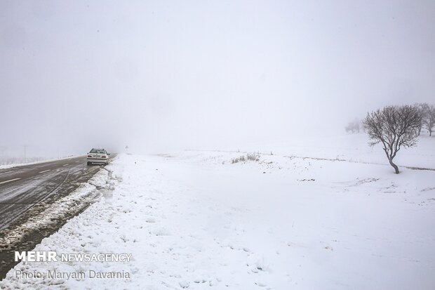 Bojnourd covered in snow