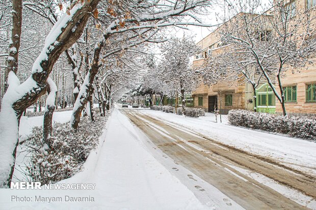 Bojnourd covered in snow