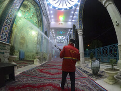 Disinfecting public, religious places in Gorgan