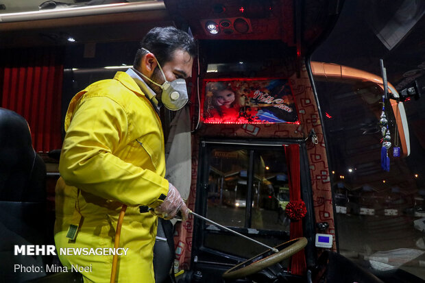 Screening travelers in Tabriz amid COVID-19 spread