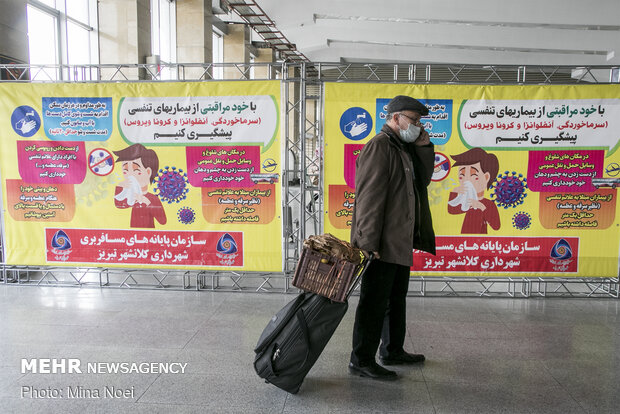 Screening travelers in Tabriz amid COVID-19 spread
